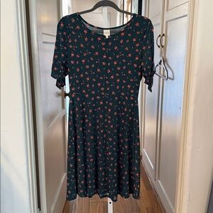 Kaileigh Floral Cold Shoulder Dress medium